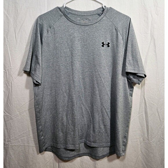 Under Armour “The Tech Tee Men’s Size L Black/Gray Crew Neck Short Sleeve - Picture 1 of 8